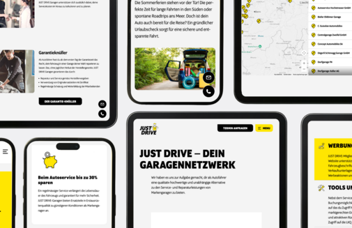 Projekt: Full Service für den neuen Look von JUST DRIVE