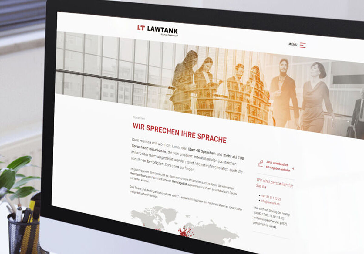 Lawtank Website auf PC