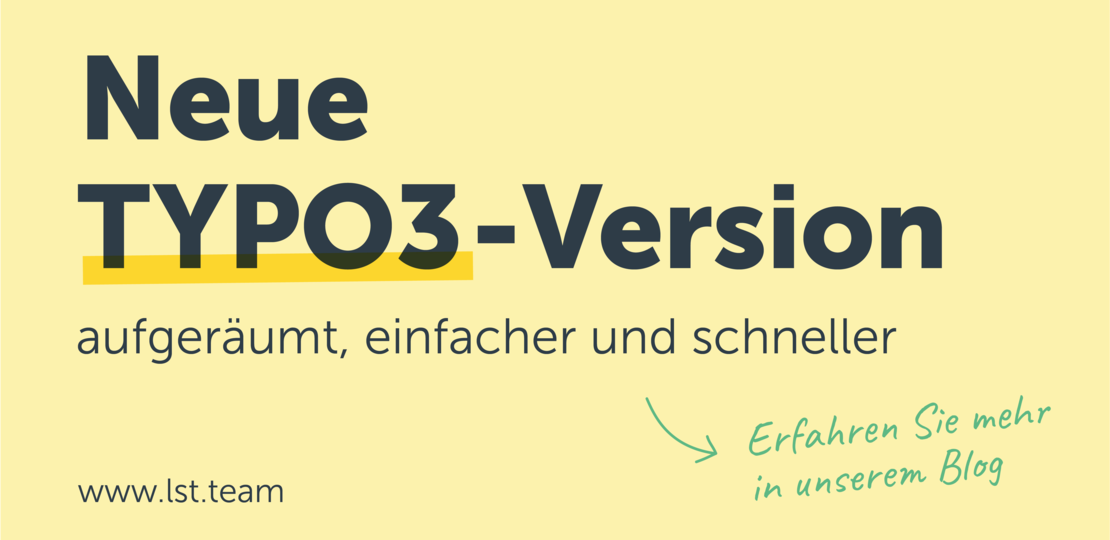 Teaserbild für einen Blog zur neuen TYPO3 Version 12